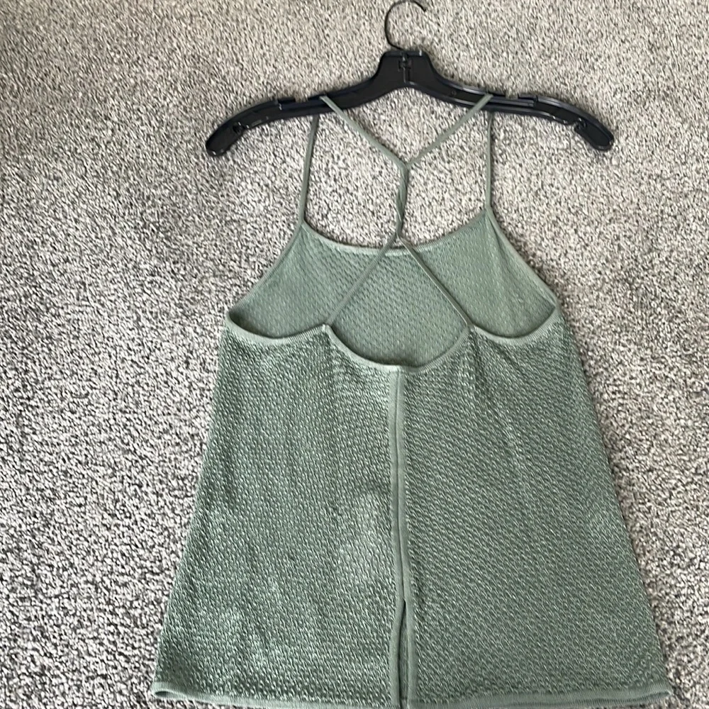 Giorgio Armani knit camisole tank top sz 42 green t back size 4ish - Picture 2 of 8